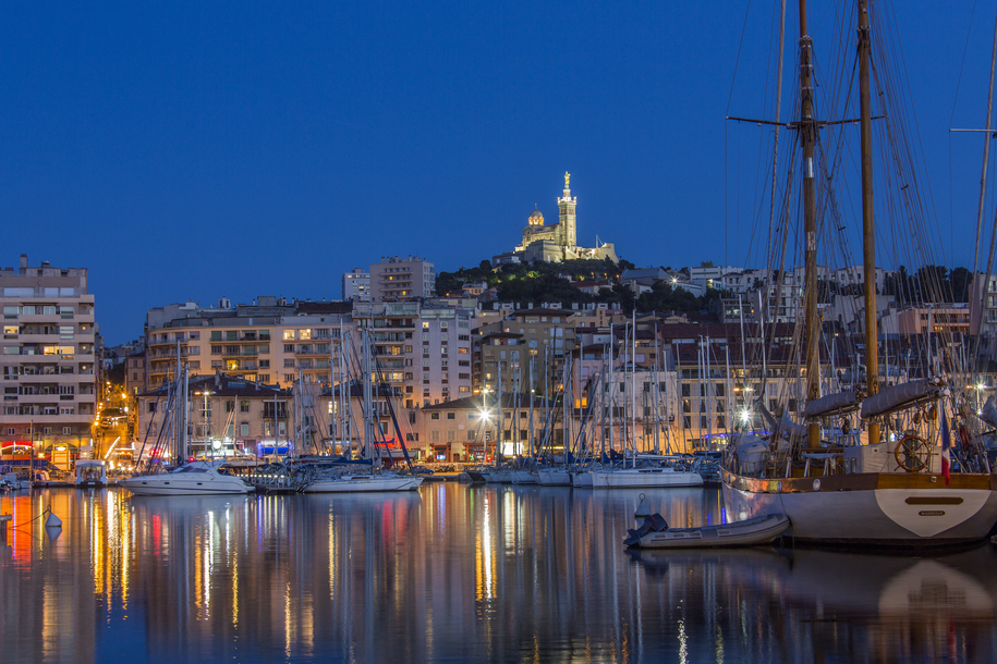 Marseilles på kvällen