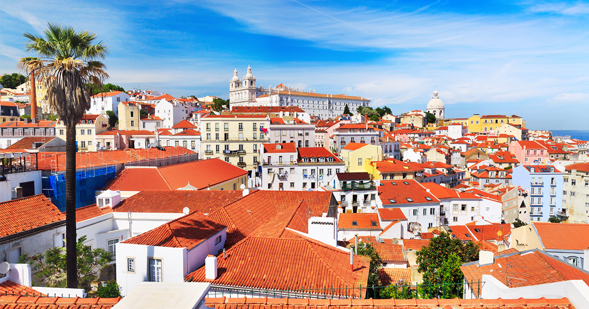 Utsikt av Lissabon från Alfama.