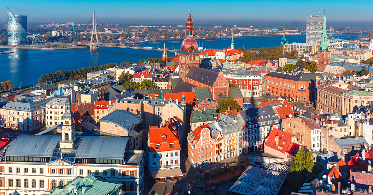 Riga, huvudstad i Lettland.