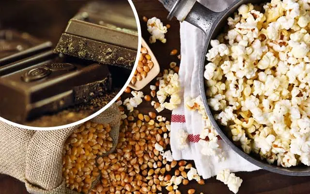 Karamellpopcorn med choklad