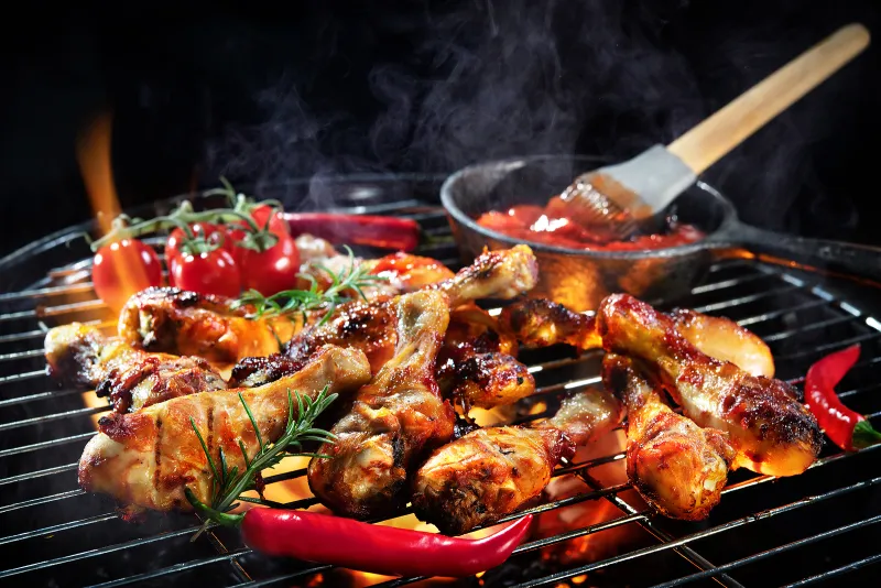Hindra mat från att fastna i grillgallret